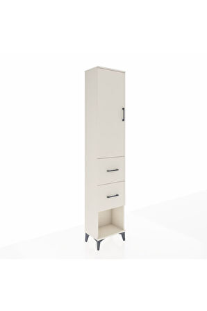Arges Dolap 3 Raflı 2 Çekmeceli Tek Kapaklı 44x30x221 Aytaşı-Aytaşı