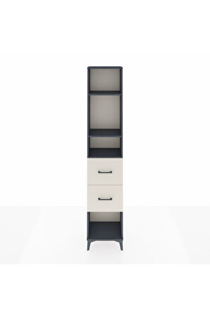 Arges Dolap 3 Raflı 2 Çekmeceli 44x30x221 Antrasit-Aytaşı