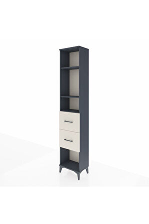 Arges Dolap 3 Raflı 2 Çekmeceli 44x30x221 Antrasit-Aytaşı