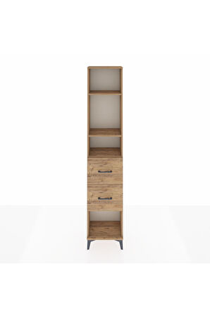 Arges Dolap 3 Raflı 2 Çekmeceli 44x30x221 Çam-Çam