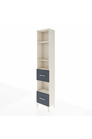 Arges Dolap 4 Raflı 2 Çekmeceli 44x30x221 Aytaşı-Antrasit