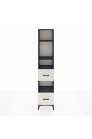 Arges Dolap 4 Raflı 2 Çekmeceli 44x30x221 Antrasit-Aytaşı