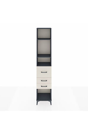 Arges Dolap 3 Raflı 3 Çekmeceli 44x30x221 Antrasit-Aytaşı