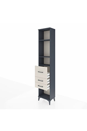 Arges Dolap 3 Raflı 3 Çekmeceli 44x30x221 Antrasit-Aytaşı
