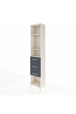 Arges Dolap 3 Raflı 3 Çekmeceli 44x30x221 Aytaşı-Antrasit