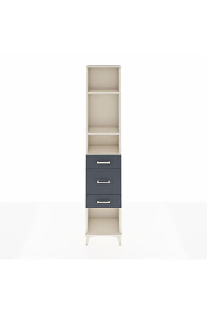 Arges Dolap 3 Raflı 3 Çekmeceli 44x30x221 Aytaşı-Antrasit