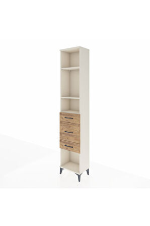 Arges Dolap 3 Raflı 3 Çekmeceli 44x30x221 Aytaşı-Çam