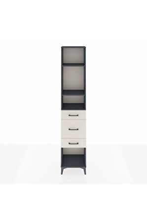 Arges Dolap 3 Raflı 3 Çekmeceli 44x30x221 Antrasit-Aytaşı