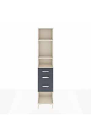 Arges Dolap 3 Raflı 3 Çekmeceli 44x30x221 Aytaşı-Antrasit