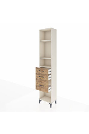 Arges Dolap 3 Raflı 3 Çekmeceli 44x30x221 Aytaşı-Çam