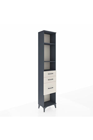 Arges Dolap 3 Raflı 3 Çekmeceli 44x30x221 Antrasit-Aytaşı