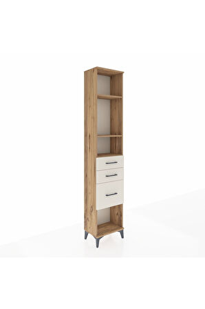 Arges Dolap 3 Raflı 3 Çekmeceli 44x30x221 Çam-Aytaşı