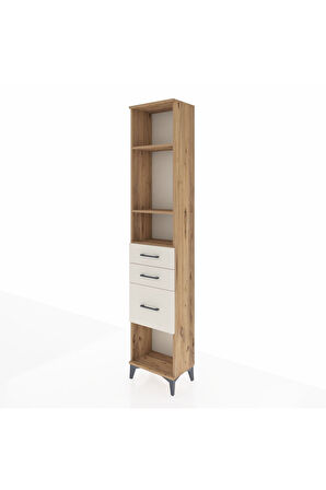 Arges Dolap 3 Raflı 3 Çekmeceli 44x30x221 Çam-Aytaşı