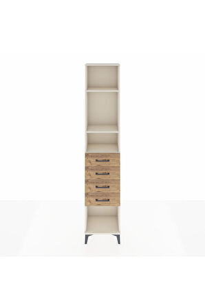 Arges Dolap 3 Raflı 4 Çekmeceli 44x30x221 Aytaşı-Çam