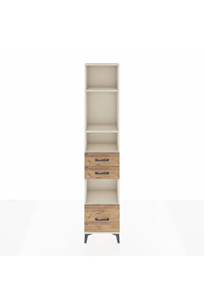 Arges Dolap 4 Raflı 3 Çekmeceli 44x30x221 Aytaşı-Çam