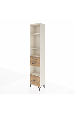 Arges Dolap 4 Raflı 3 Çekmeceli 44x30x221 Aytaşı-Çam