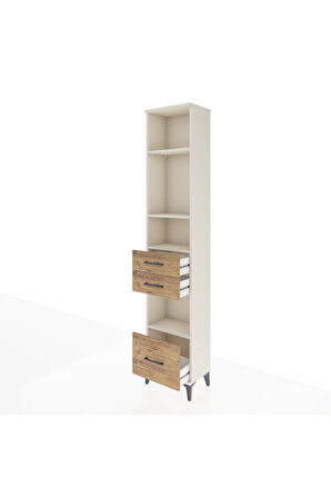 Arges Dolap 4 Raflı 3 Çekmeceli 44x30x221 Aytaşı-Çam