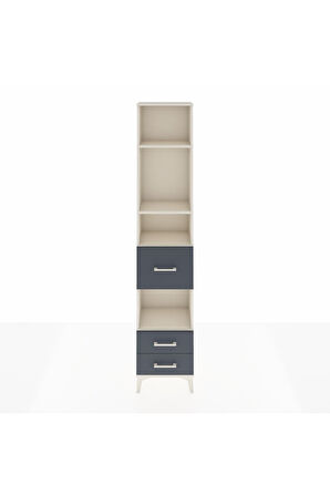 Arges Dolap 4 Raflı 3 Çekmeceli 44x30x221 Aytaşı-Antrasit