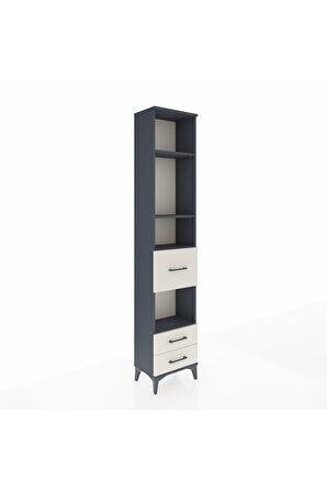 Arges Dolap 4 Raflı 3 Çekmeceli 44x30x221 Antrasit-Aytaşı