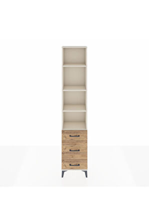 Arges Dolap 4 Raflı 3 Çekmeceli 44x30x221 Aytaşı-Çam