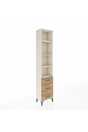 Arges Dolap 4 Raflı 3 Çekmeceli 44x30x221 Aytaşı-Çam