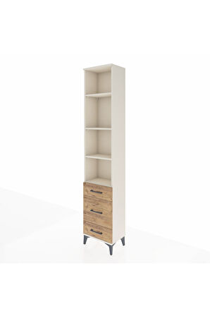 Arges Dolap 4 Raflı 3 Çekmeceli 44x30x221 Aytaşı-Çam