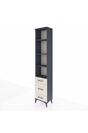 Arges Dolap 4 Raflı 3 Çekmeceli 44x30x221 Antrasit-Aytaşı