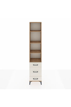 Arges Dolap 4 Raflı 3 Çekmeceli 44x30x221 Çam-Aytaşı