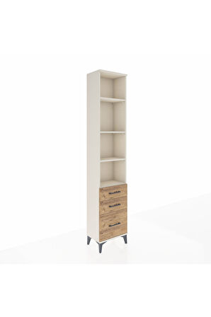 Arges Dolap 4 Raflı 3 Çekmeceli 44x30x221 Aytaşı-Çam