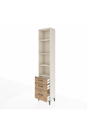 Arges Dolap 4 Raflı 3 Çekmeceli 44x30x221 Aytaşı-Çam