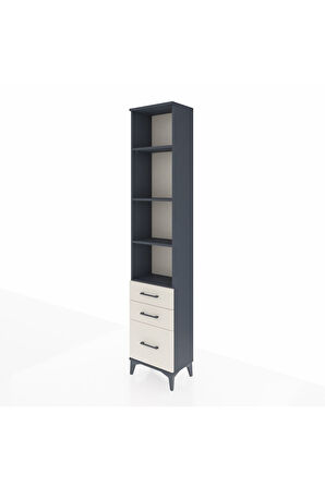 Arges Dolap 4 Raflı 3 Çekmeceli 44x30x221 Antrasit-Aytaşı