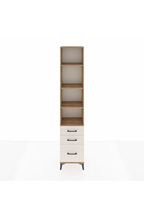 Arges Dolap 4 Raflı 3 Çekmeceli 44x30x221 Çam-Aytaşı