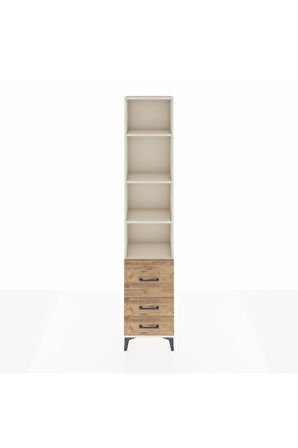 Arges Dolap 4 Raflı 3 Çekmeceli 44x30x221 Aytaşı-Çam