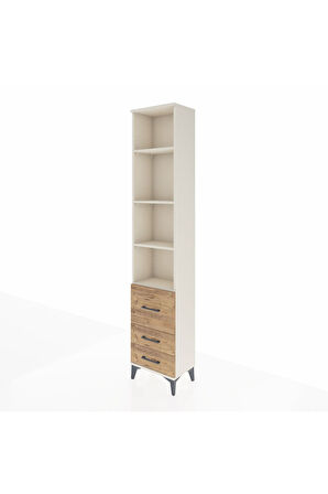 Arges Dolap 4 Raflı 3 Çekmeceli 44x30x221 Aytaşı-Çam