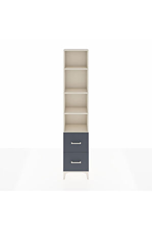 Arges Dolap 4 Raflı 2 Çekmeceli 44x30x221 Aytaşı-Antrasit