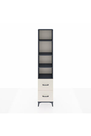 Arges Dolap 4 Raflı 2 Çekmeceli 44x30x221 Antrasit-Aytaşı