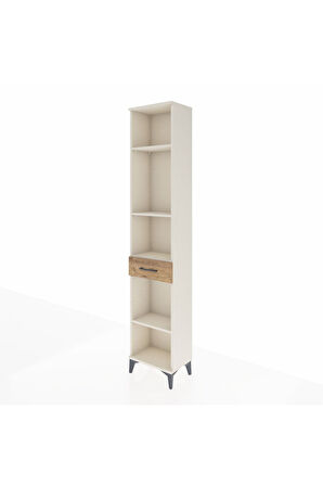 Arges Dolap 4 Raflı Tek Çekmeceli 44x30x221 Aytaşı-Çam