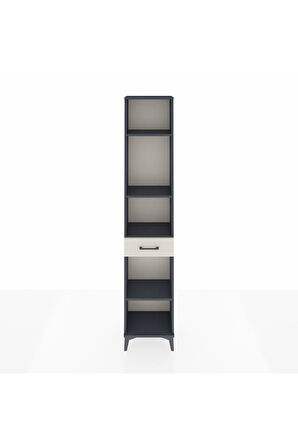 Arges Dolap 4 Raflı Tek Çekmeceli 44x30x221 Antrasit-Aytaşı