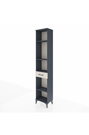 Arges Dolap 4 Raflı Tek Çekmeceli 44x30x221 Antrasit-Aytaşı