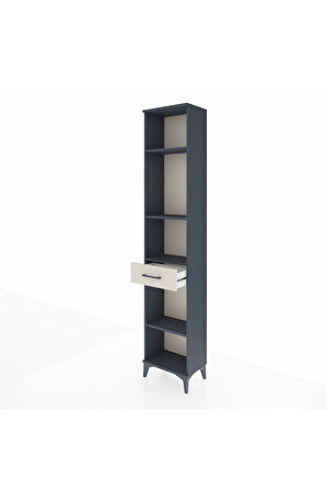 Arges Dolap 4 Raflı Tek Çekmeceli 44x30x221 Antrasit-Aytaşı