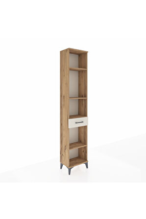 Arges Dolap 4 Raflı Tek Çekmeceli 44x30x221 Çam-Aytaşı