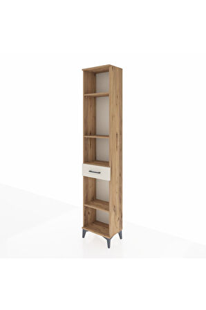 Arges Dolap 4 Raflı Tek Çekmeceli 44x30x221 Çam-Aytaşı