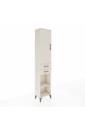 Arges Dolap 4 Raflı 2 Çekmeceli Tek Kapaklı 44x30x221 Aytaşı-Aytaşı