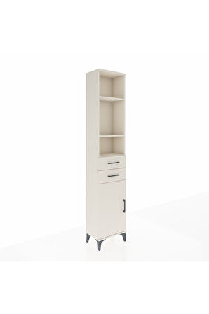 Arges Dolap 4 Raflı 2 Çekmeceli Tek Kapaklı 44x30x221 Aytaşı-Aytaşı