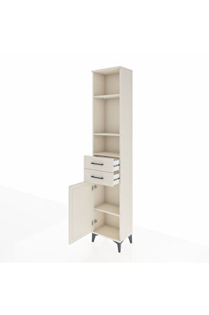 Arges Dolap 4 Raflı 2 Çekmeceli Tek Kapaklı 44x30x221 Aytaşı-Aytaşı