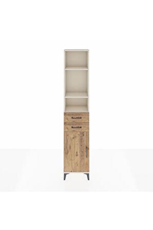 Arges Dolap 4 Raflı 2 Çekmeceli Tek Kapaklı 44x30x221 Aytaşı-Çam