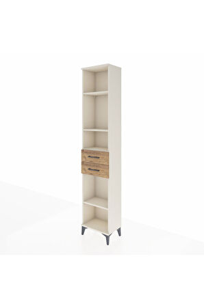 Arges Dolap 4 Raflı 2 Çekmeceli 44x30x221 Aytaşı-Çam