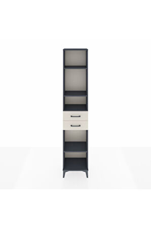 Arges Dolap 4 Raflı 2 Çekmeceli 44x30x221 Antrasit-Aytaşı