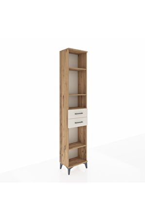 Arges Dolap 4 Raflı 2 Çekmeceli 44x30x221 Çam-Aytaşı