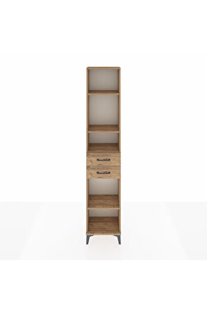 Arges Dolap 4 Raflı 2 Çekmeceli 44x30x221 Çam-Çam